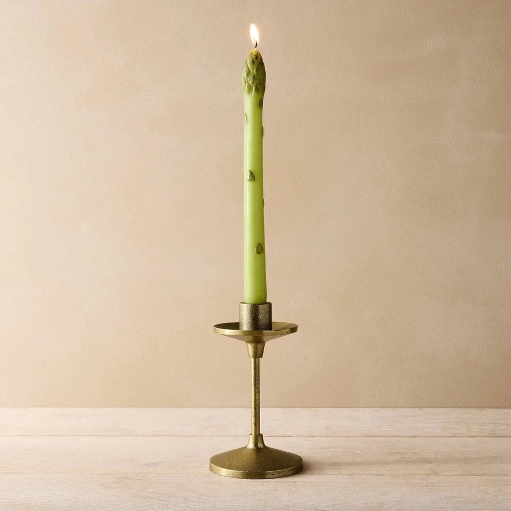 John Derain 4Pk. Green Asparagus Shaped Candles